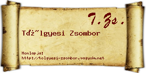 Tölgyesi Zsombor névjegykártya